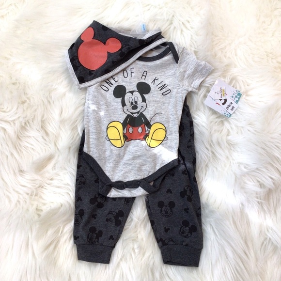 Disney Baby 3Pc Mickey Mouse Creeper Set - Picture 2 of 10